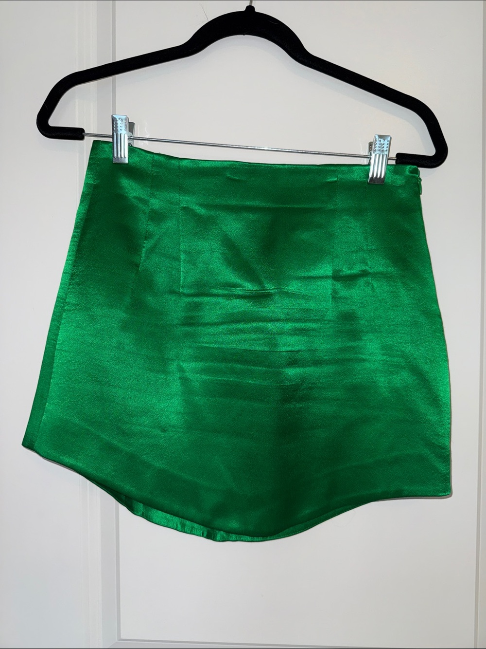 Zara Green Satin Skirt Medium